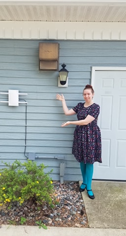 Outdoor Wireless Access Point shown by director. This project was made possible in part by the Institute of Museum and Library Services.