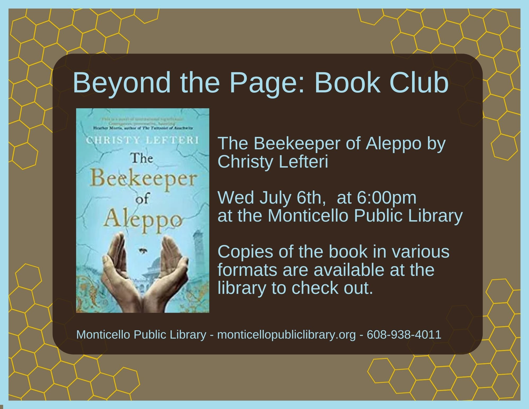 The Beekeeper of Aleppo Beyond the Page Book Club