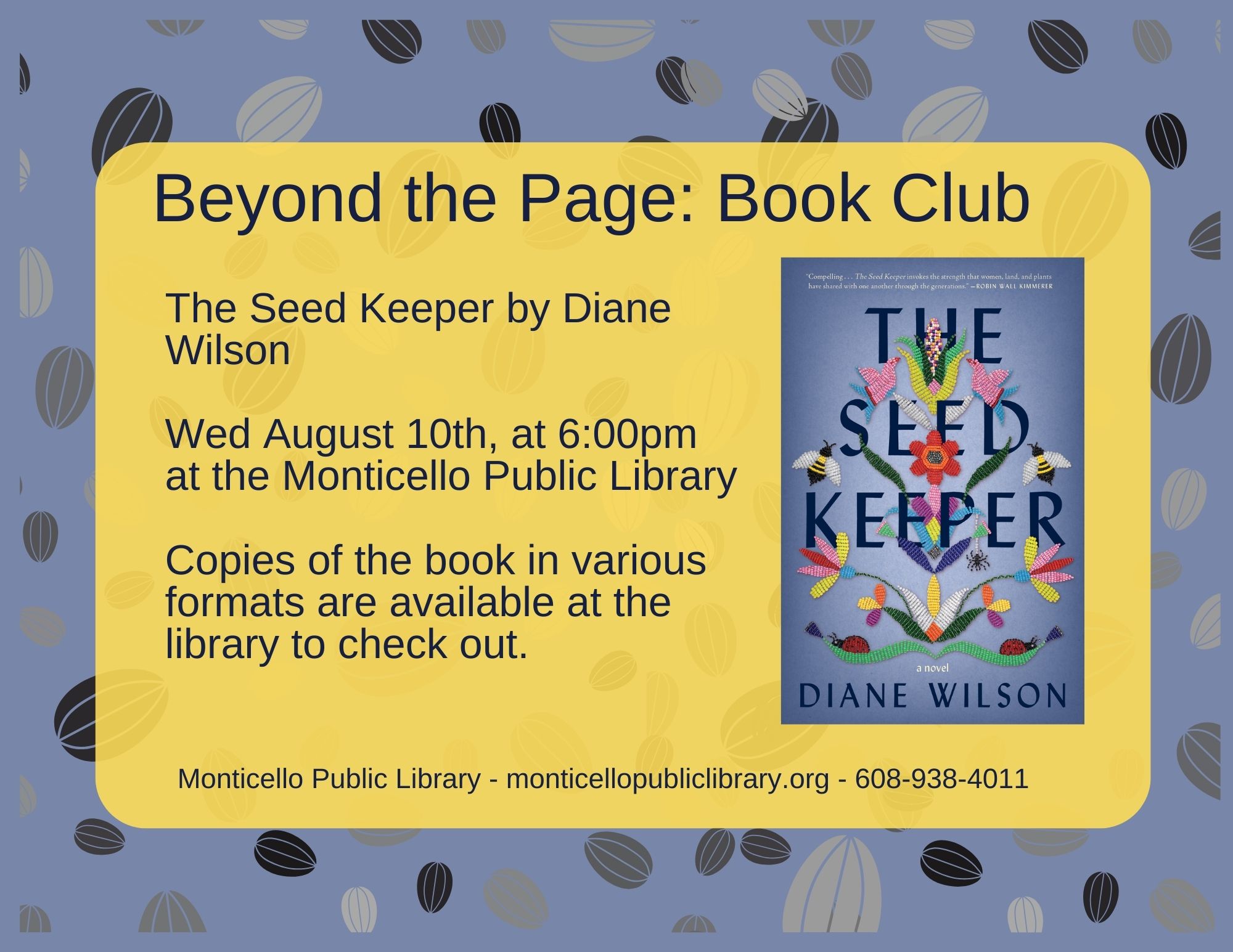 August book club Seed Keeper