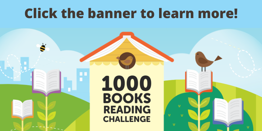 1000 books before kindergarten promo flyer